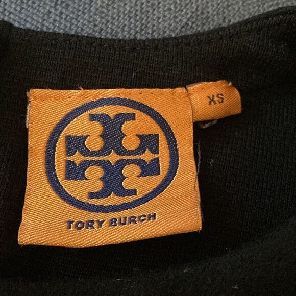 Tory Burch Anthea Black Wool Blend Short Sleeve Knit Dress. Size XS. - Picture 7 of 7